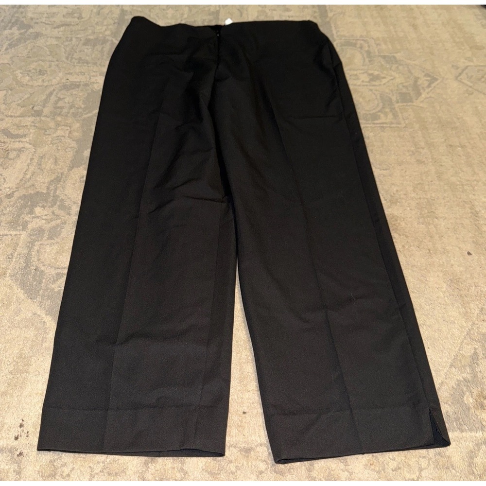 KRAZY LARRY Womens Pants SIZE 14‎ Flat Front BLACK